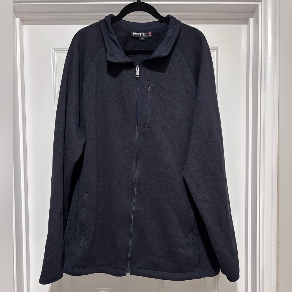0085- Swiss Tech 3XL Dark Navy Full Zip Fleece Jacket